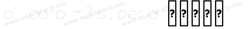 bill corp m3 super o字体转换
